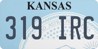 KS license plate 319IRC