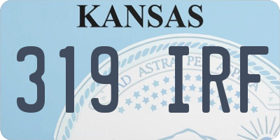 KS license plate 319IRF