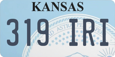 KS license plate 319IRI