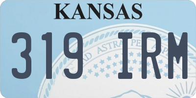 KS license plate 319IRM