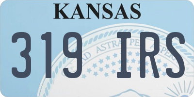 KS license plate 319IRS