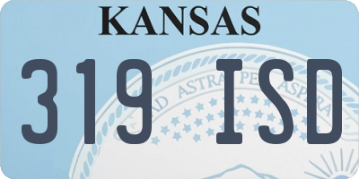 KS license plate 319ISD