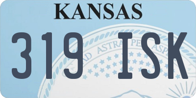 KS license plate 319ISK