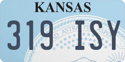 KS license plate 319ISY