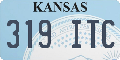 KS license plate 319ITC