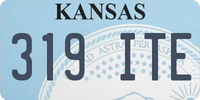 KS license plate 319ITE