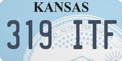 KS license plate 319ITF