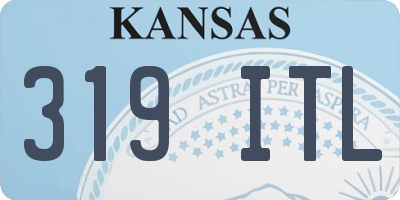 KS license plate 319ITL