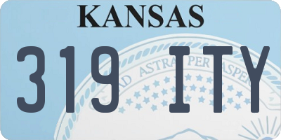 KS license plate 319ITY