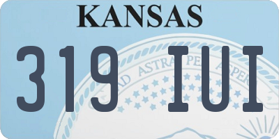 KS license plate 319IUI