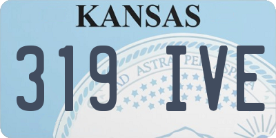 KS license plate 319IVE