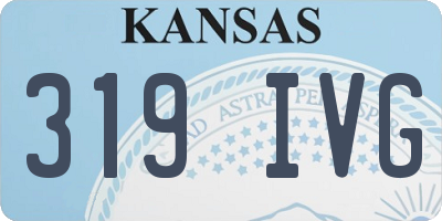 KS license plate 319IVG