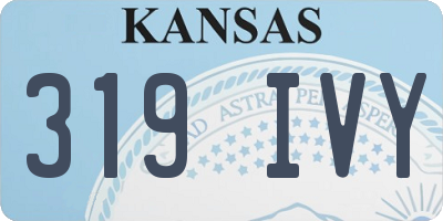 KS license plate 319IVY
