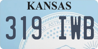 KS license plate 319IWB