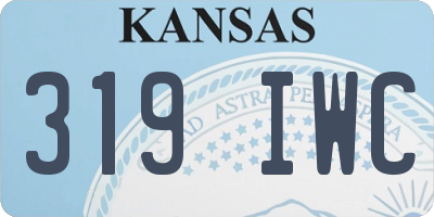 KS license plate 319IWC