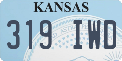 KS license plate 319IWD