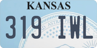 KS license plate 319IWL