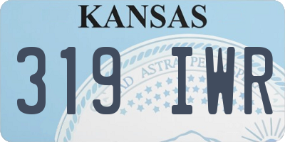 KS license plate 319IWR