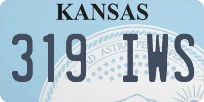 KS license plate 319IWS