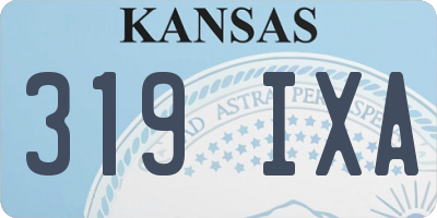 KS license plate 319IXA