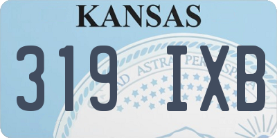 KS license plate 319IXB