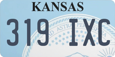 KS license plate 319IXC