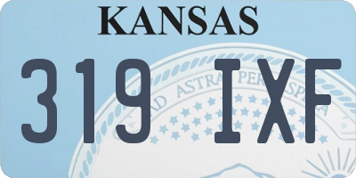 KS license plate 319IXF