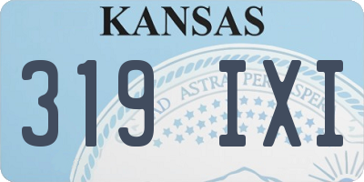 KS license plate 319IXI