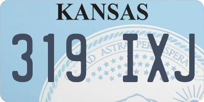 KS license plate 319IXJ