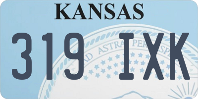 KS license plate 319IXK