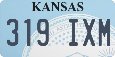 KS license plate 319IXM