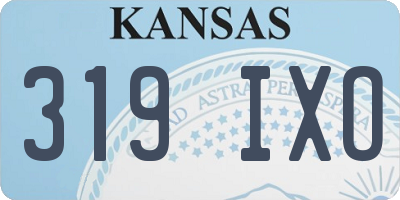 KS license plate 319IXO
