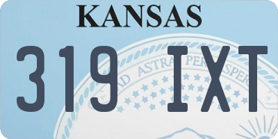 KS license plate 319IXT