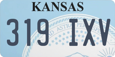 KS license plate 319IXV