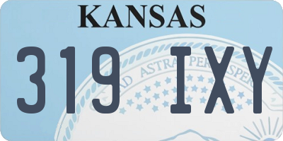 KS license plate 319IXY