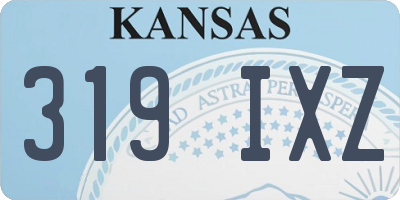 KS license plate 319IXZ