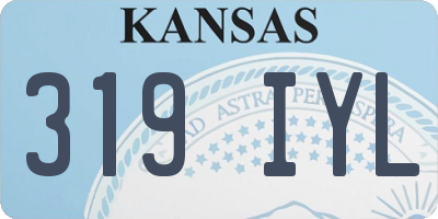 KS license plate 319IYL