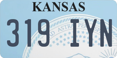 KS license plate 319IYN