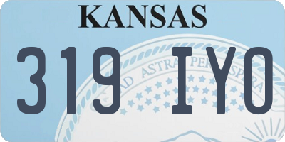 KS license plate 319IYO