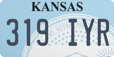 KS license plate 319IYR
