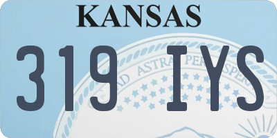 KS license plate 319IYS