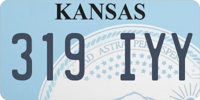 KS license plate 319IYY