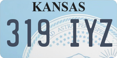KS license plate 319IYZ