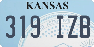 KS license plate 319IZB