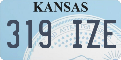 KS license plate 319IZE