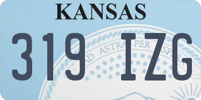 KS license plate 319IZG
