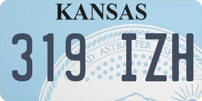KS license plate 319IZH