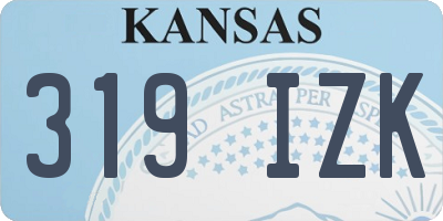 KS license plate 319IZK