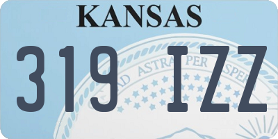 KS license plate 319IZZ