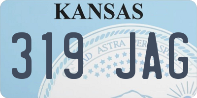 KS license plate 319JAG